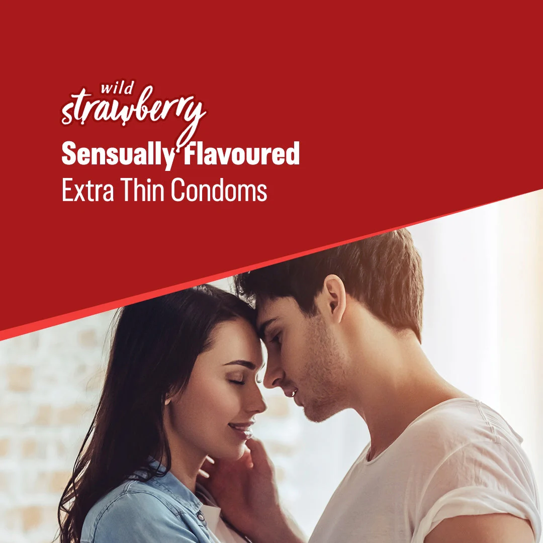 Durex Extra Thin Wild Strawberry Flavoured - 12 Condoms - Image 2