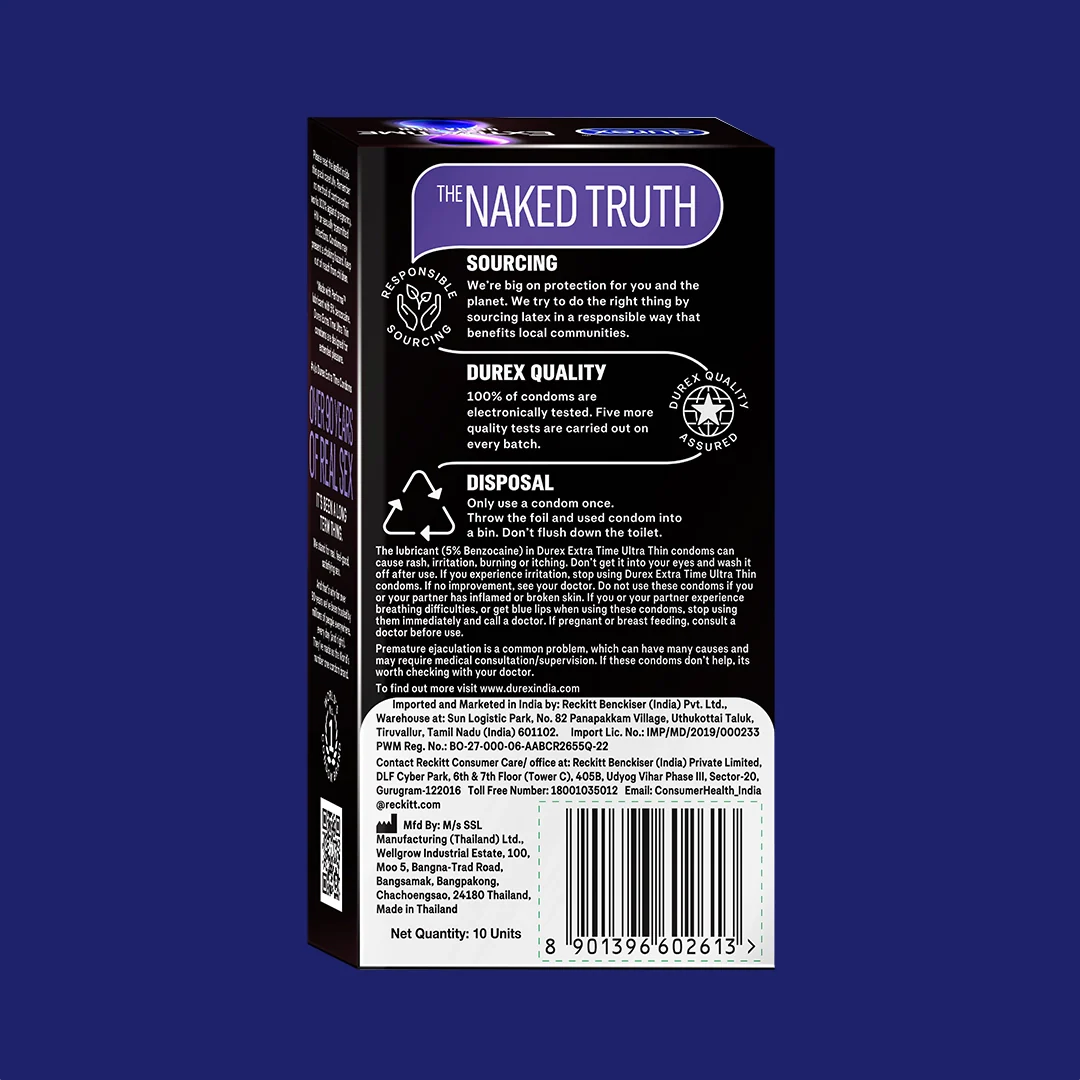 Durex Extra Time Ultra Thin - 10 Condoms - Image 4